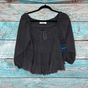 Lucky Brand NWT Ruffle Crop Top Size Medium